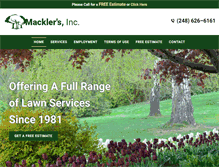 Tablet Screenshot of macklerslawn.com